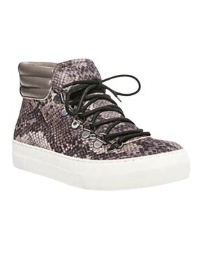 Madden Girl High Top Sneakers Gray Snake Print Boot Sneakers Women’s Size 8.5